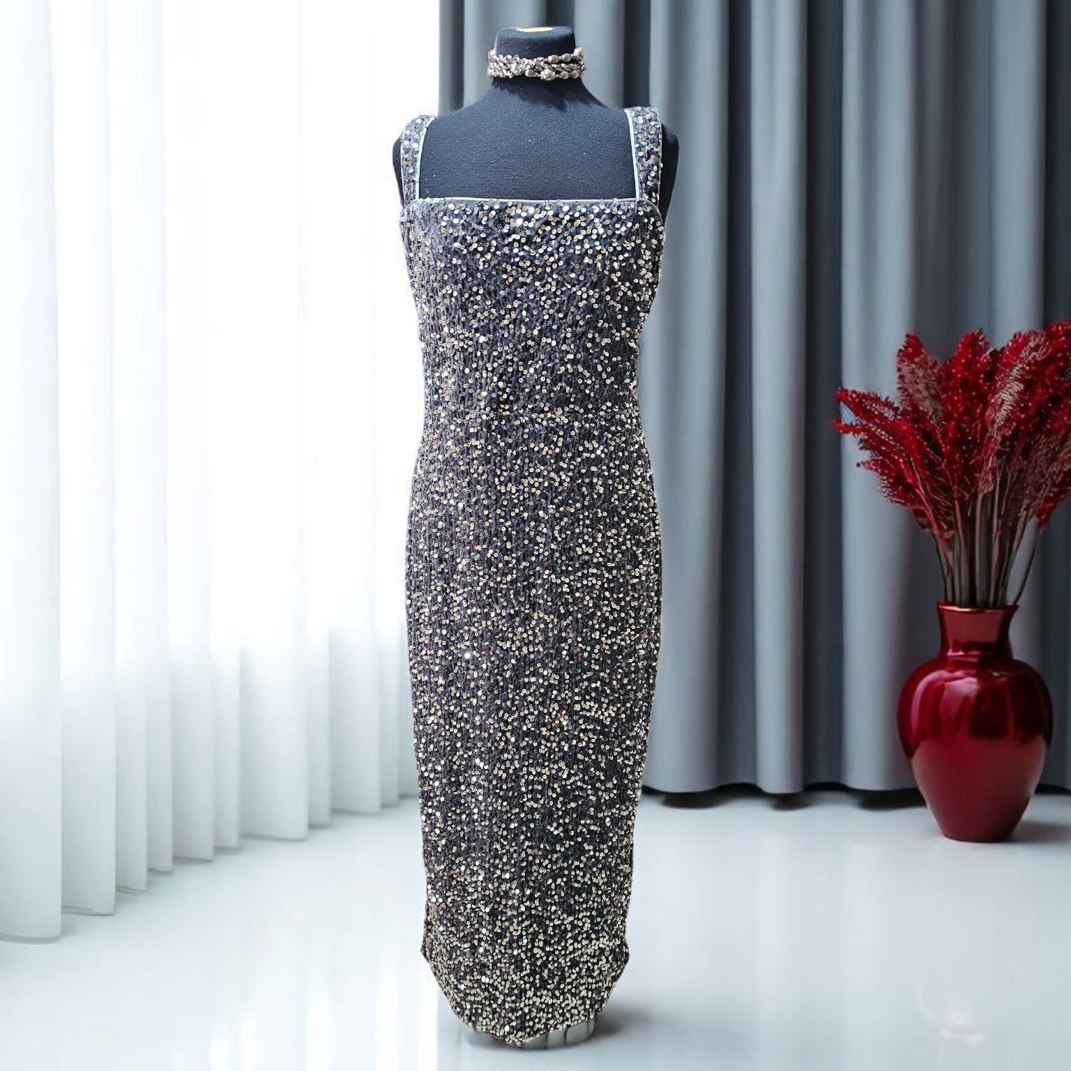 Miss Ord Seqins Cocktail Dress Sz 3x